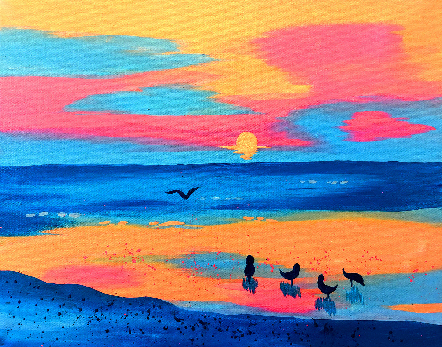 Seabirds at Low Tide