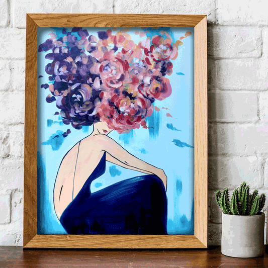 Flowers In Her Hair Print