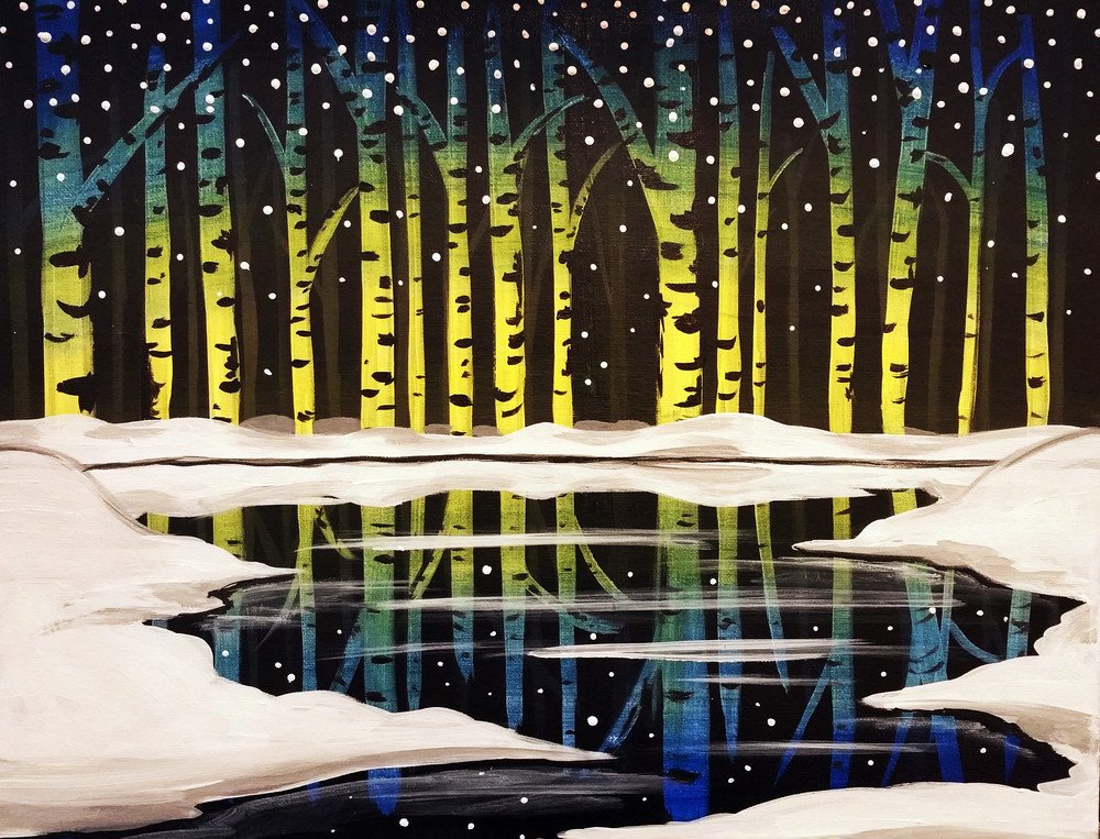Icy Birches - Paint at Home Kit