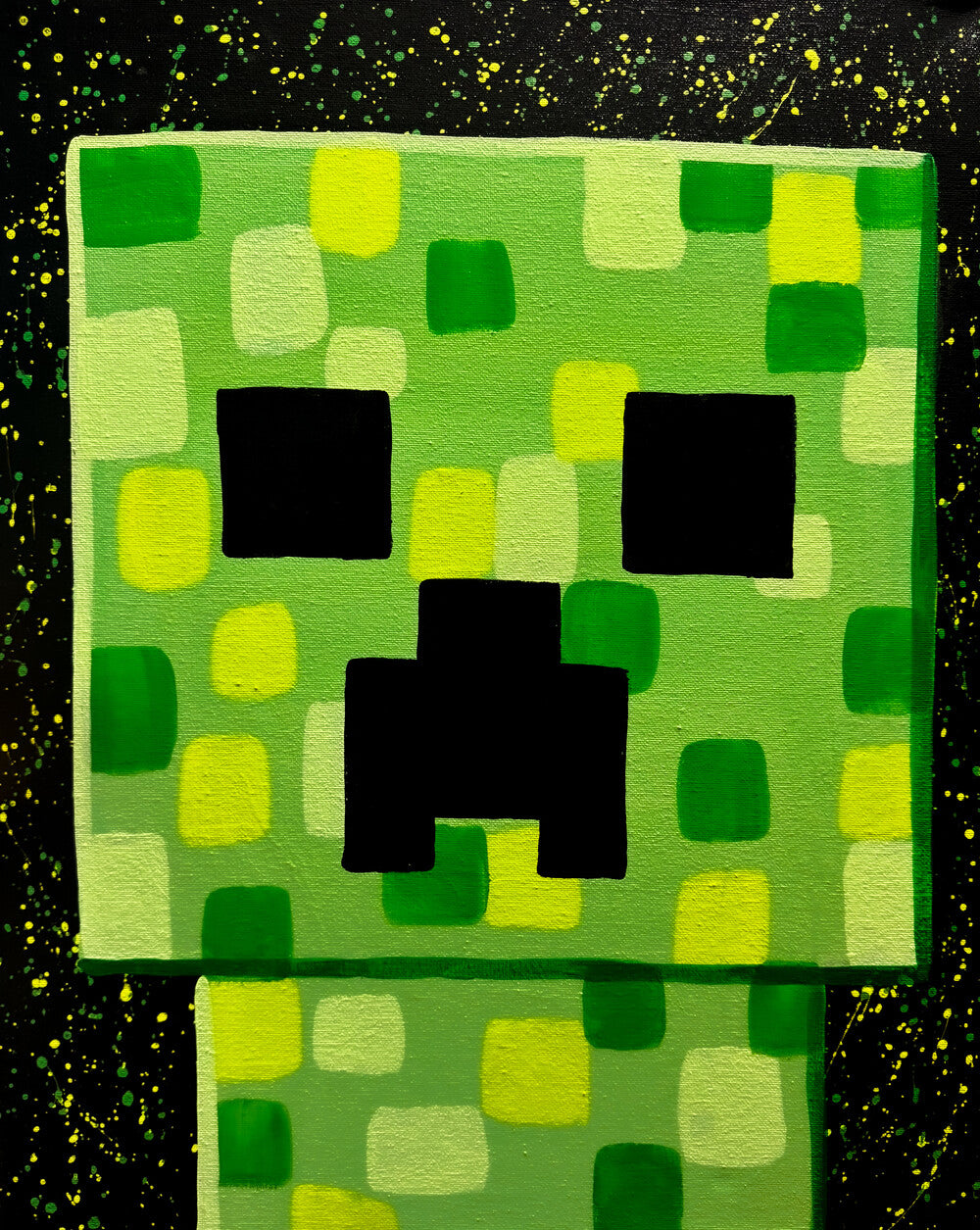 Creeper Inverted Colours Creeper Painting | Minecraft | Muse to Go