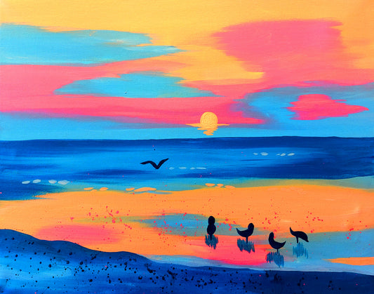 Seabirds at Low Tide