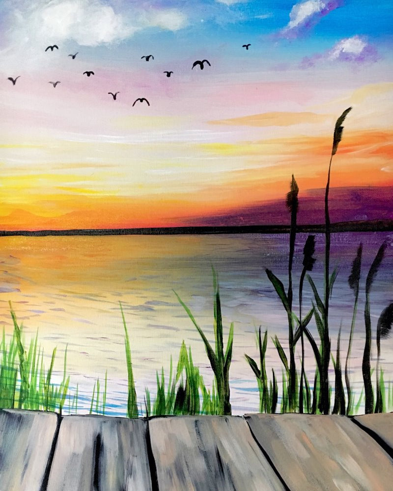 Sunset on the Pier - Paint at Home Kit