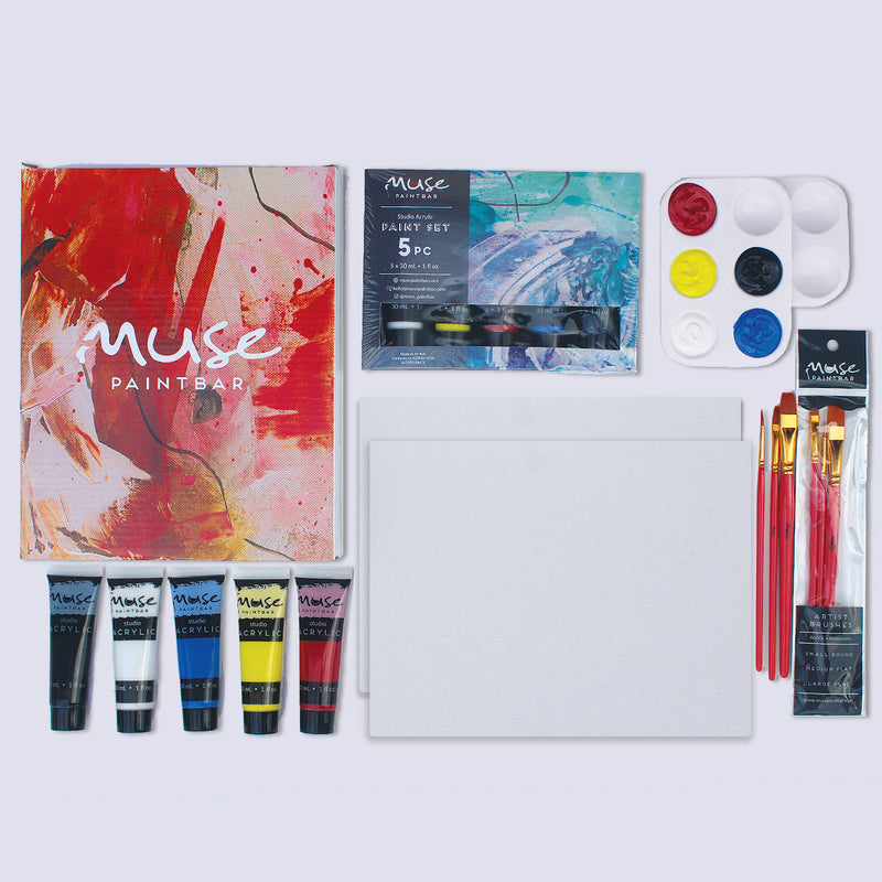 Acrylic Paint Supply Kit - For Two
