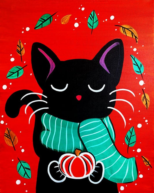 Fall Kitty - Paint at Home Kit