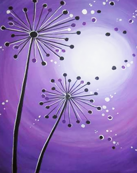 Moonlit Dandelions - Paint at Home Kit