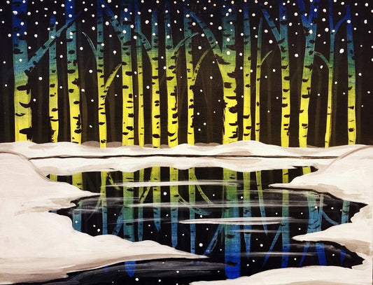 Icy Birches - Paint at Home Kit